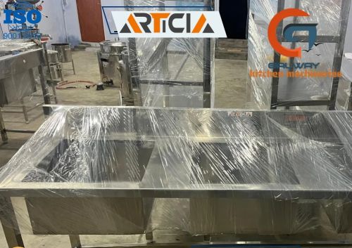 Articia Three Sink Dish Wash Unit, Color : Silver