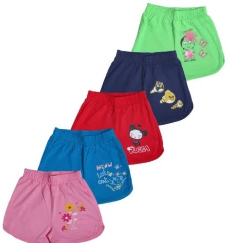 Girls Printed Shorts Pack of 4, Color : Multicolour
