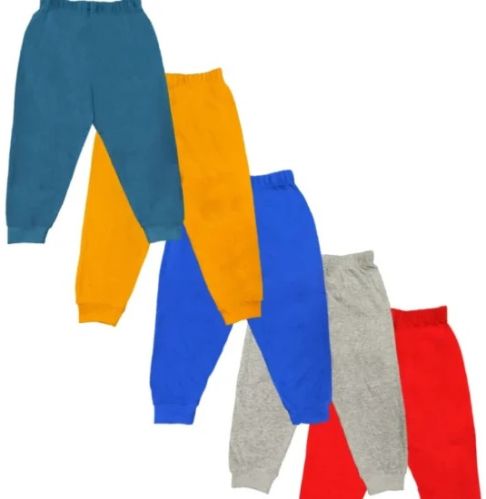 Kids Solid Ribpant Pack Of 5, Color : Multicolour, Gender : Unisex