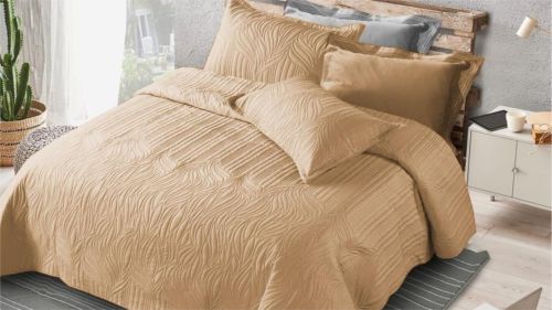 PureCotton Solid Reversible Bedcover Set Pillowcases 17 X 27 Inches