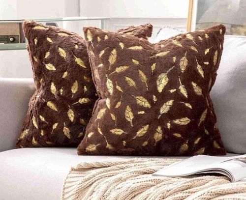 Velvet Feather Cushion Covers 16 Inches X 16 Inches
