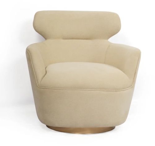Maanavi Homes CREMA REVOLVING ACCENT CHAIR, Color : Cream