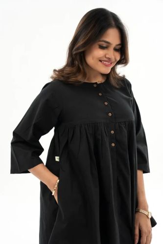 Ebony Yoke Feeding Peplum Ladies Dress