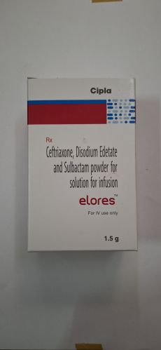Elores Ceftriaxone Disodium Edetate Sulbactam 1.5 G Injection