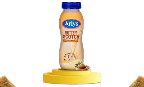 Arlys Butter Scotch Flavoured Milk (150ml), Packaging Type : Bottle