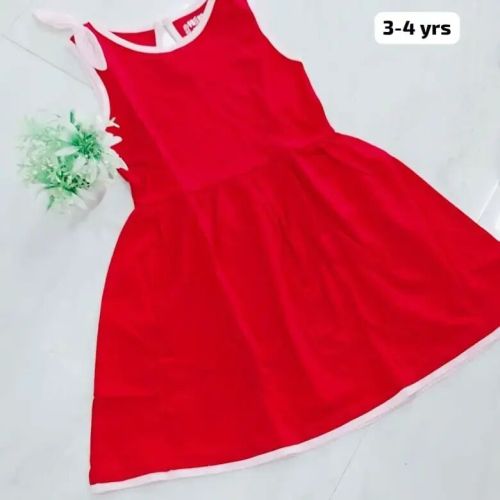 Soft Fabric Kids Red Frock
