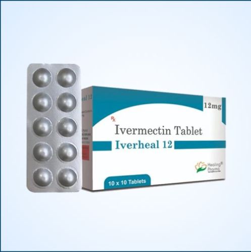 Healing Pharma Iverheal 12 Mg Tablets, Packaging Type : Strips