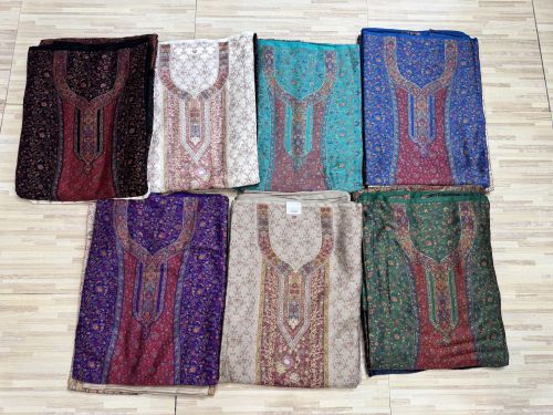 Printed Ladies Fancy Kani Woolen Suit, Color : Multicolour