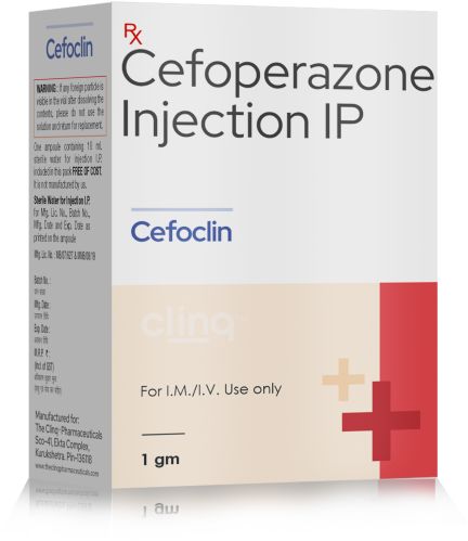Cefoperazone 1gm Injection, Purity : 99.9%, Packaging Type : Box