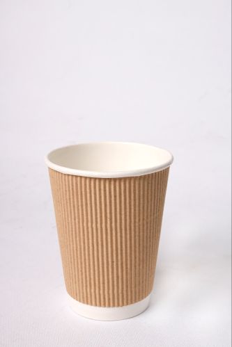 Greenleaf Tableware 480ml Brown Ripple Paper Cup