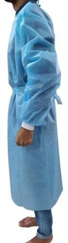 40 GSM Non-woven Fabric Disposable Surgical Gown, Color : Blue