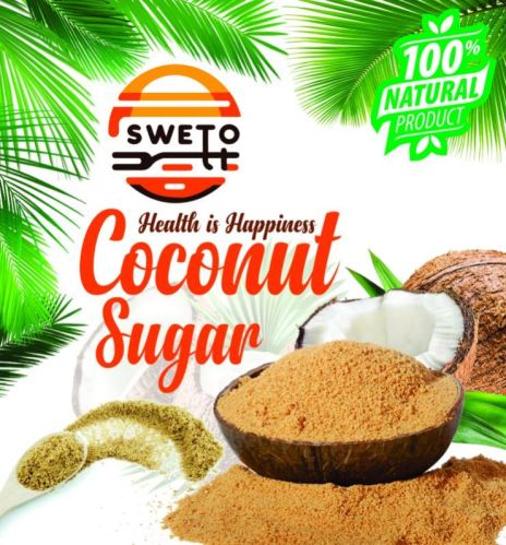 Sweto'h Natural Organic Coconut Sugar, Color : Brown, Form : Crystal