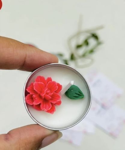 Polished Soywax Candle Gift Set, Color : Red, White