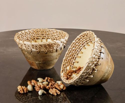 Wooden Round Bowl 3 Inches, 6 Inches, Packaging Type : Natural