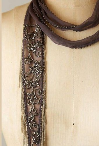 Ladies Poly Georgette Designer Neck Belt, Thickness : 0.5-1mm