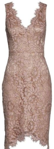 Lace Ladies Polyester Short Dress, Color : Peech Party Wear