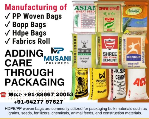 Milky White Laminated HDPE Woven Sack Bag