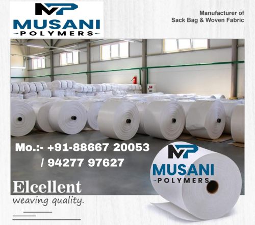 MUSANI POLYMERS Plain Natural PP Woven Fabric, Plastic Type : Virgin