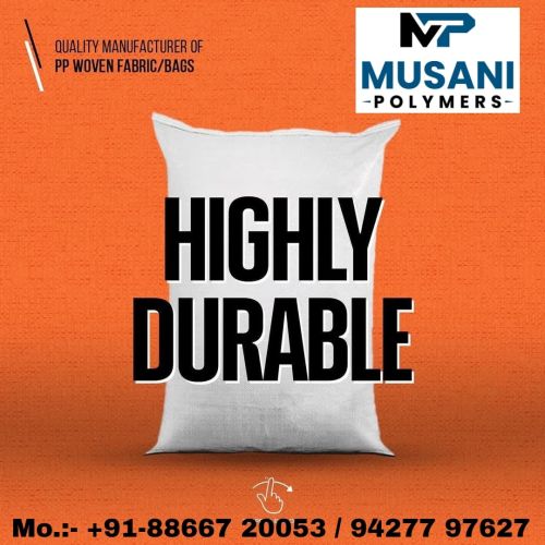 MUSANI POLYMERS Plain PP Woven Sacks, Color : Off White, White
