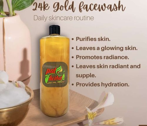 Herbal 24k Gold Face Wash, Color : Pale Yellow, Form : Liquid