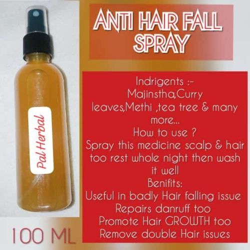 Herbal Anti Hair Fall Spray, Form : Liquid, Gender : Unisex