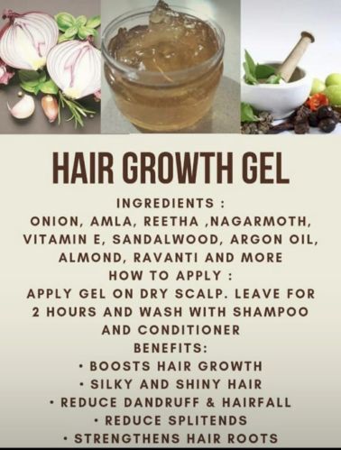 Herbal Hair Growth Gel, Color : Transparent, Packaging Type : Jar