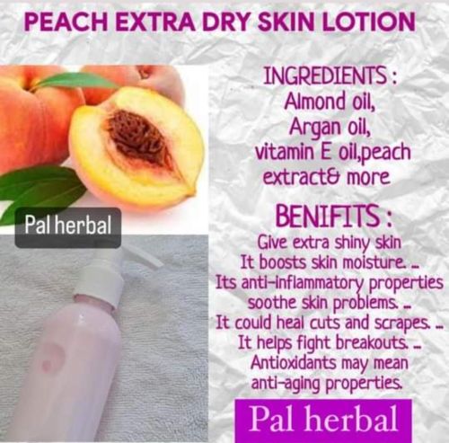 Almond Oil Herbal Peach Moisturing Body Lotion, Color : Light Pink