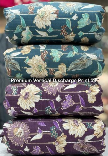 Floral Rayon Discharge Printed Kurti Fabric, Packaging Type : Than