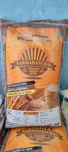 Narmadanchal 26kg Chakki Fresh Atta, Packaging Type : Plastic Bag