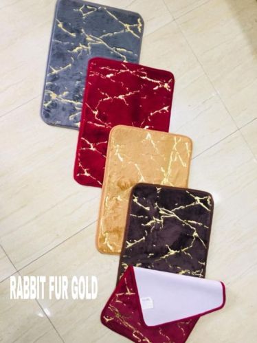 Cotton Fancy Printed Rabbit Fur Mat, Color : Multicolour
