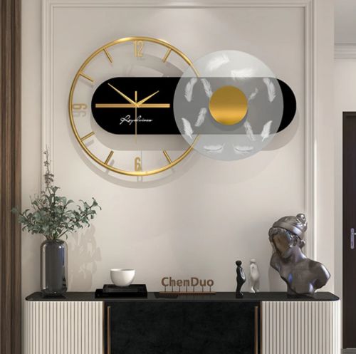 Brass Modern Elegance Wall Clock, Color : Multicolor