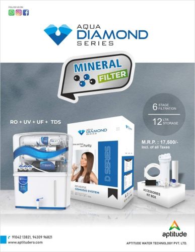 Plastic Aqua Diamond Reverse Osmosis System, Power Source : Electric