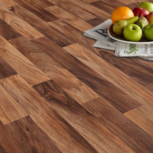 Plain Polished Commercial PVC Vinyl Flooring, Color : Brown