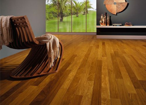 Plain Polished Solid Wooden Flooring, Color : Brown Antique