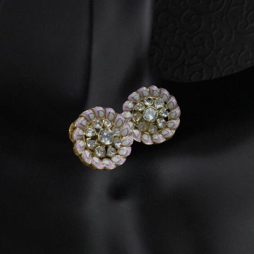 Polished Silver Mystic Raindrop Ear Studs, Color : Multi Color