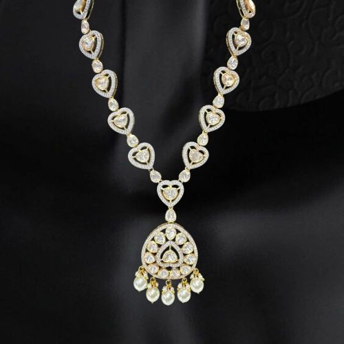Silver Premratan Necklace Set, Color : Golden Party, Wedding