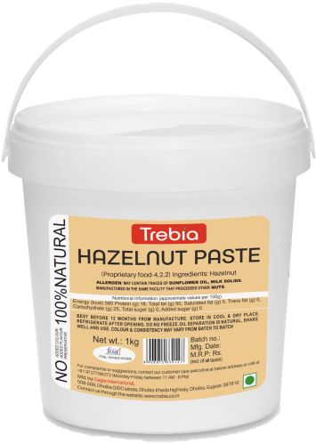 Trebia 1 Kg Hazelnut Paste, Packaging Type : Plastic Bucket