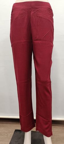 Cotton Ladies Plain Pant, Color : Red Casual Wear M, XL & XXL