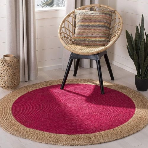Round Carpet Rug Hand Braided Jute Area Rug