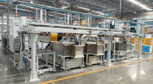 Multi Station and Multi Process Washing Machine with Gantry System