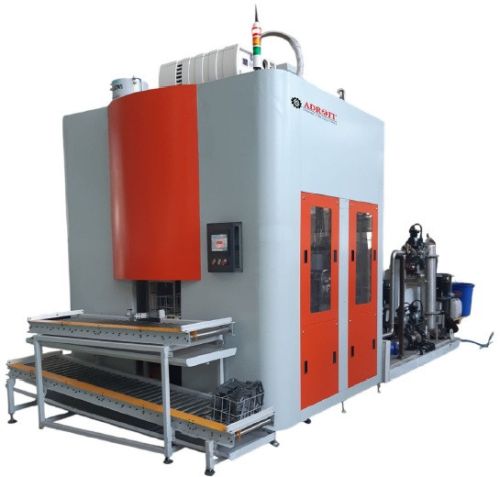 ADROIT Polished Mild Steel Rotary Indexing Type Spray Washing Machine