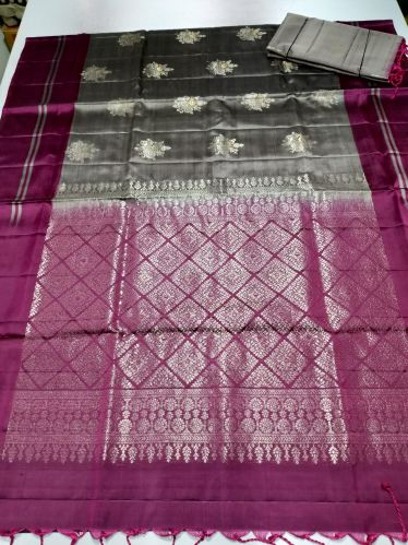 Printed Unstitched Ladies Mysore Silk Saree, Color : Multicolor