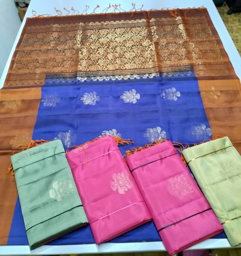 Unstitched Printed Ladies Soft Silk Saree, Color : Multicolor