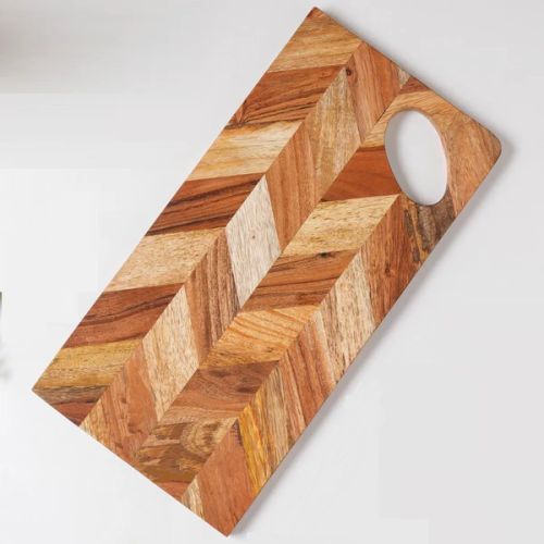 Plain Glossy Finish 15inch Wooden Chopping Board, Color : Brown