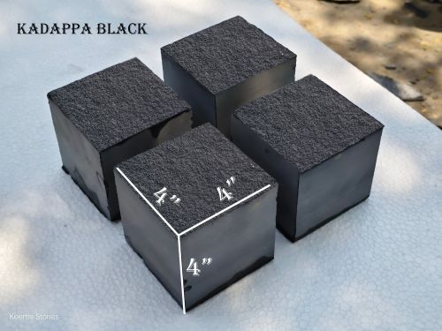 Natural Limestone Non Polished Black Cobble Stone for Floor