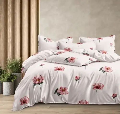 Cotton Cove Collection Queen Size Bedsheet Set, Color : Light Pink