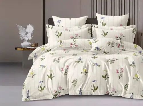 Cotton Printed Zora King Size Bedsheet Sets for Home, Hotel