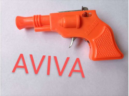 Polished Plastic Aviva Diwali Cracker Toy Gun, Color : Orange