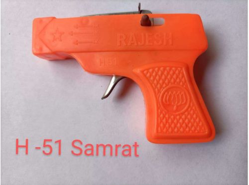 Polished H-51 Plastic Diwali Cracker Toy Gun, Color : Orange