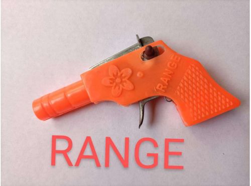 Polished Range Plastic Diwali Cracker Toy Gun, Color : Orange